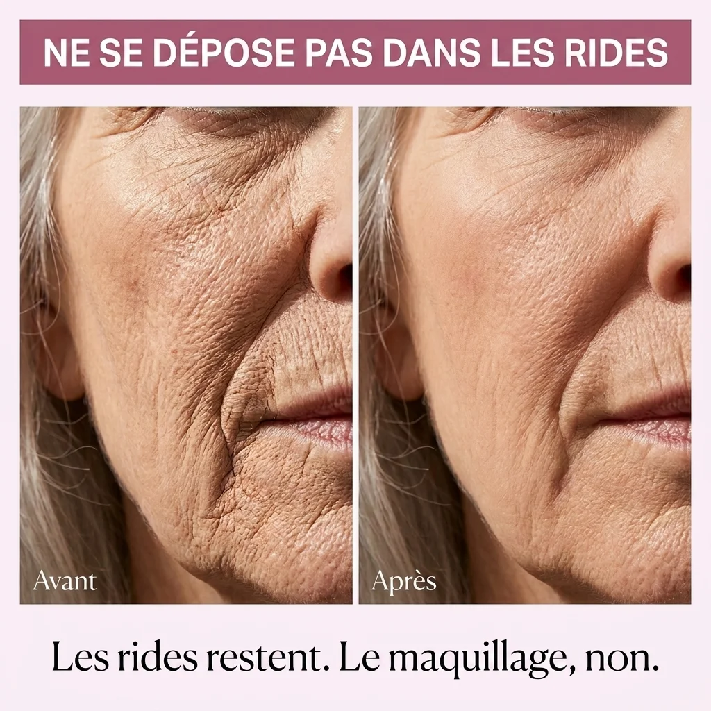 Ne se dépose pas dans les rides
